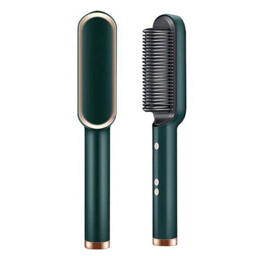 Hair Straightener Brush Straightening Curler Hot Comb Electric